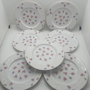 CHARLENE By Copeland Spode, SET OF 7 Bread & Butter Plates, 6.25" RARE! SIGNED!!
